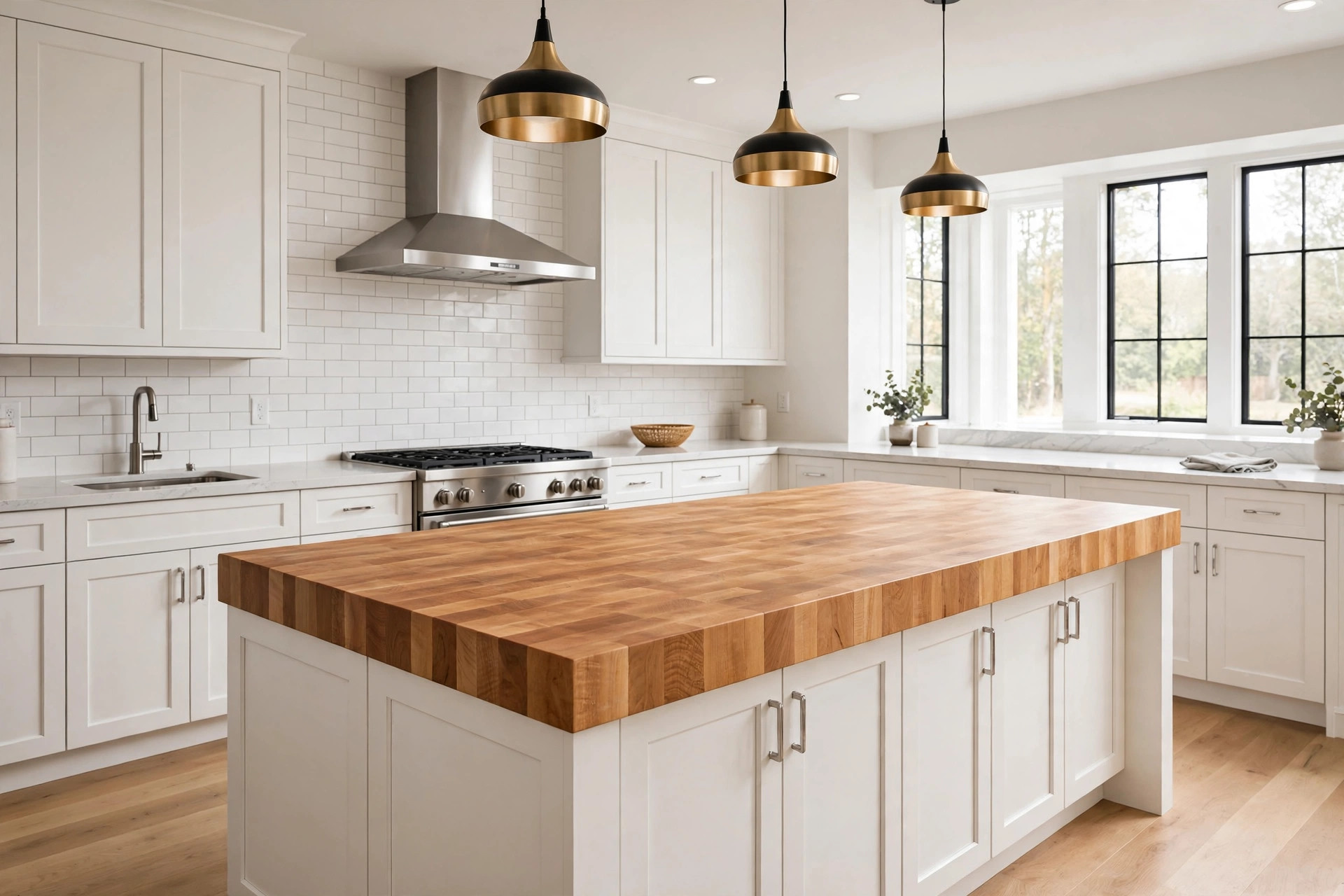 Butcher block countertop
