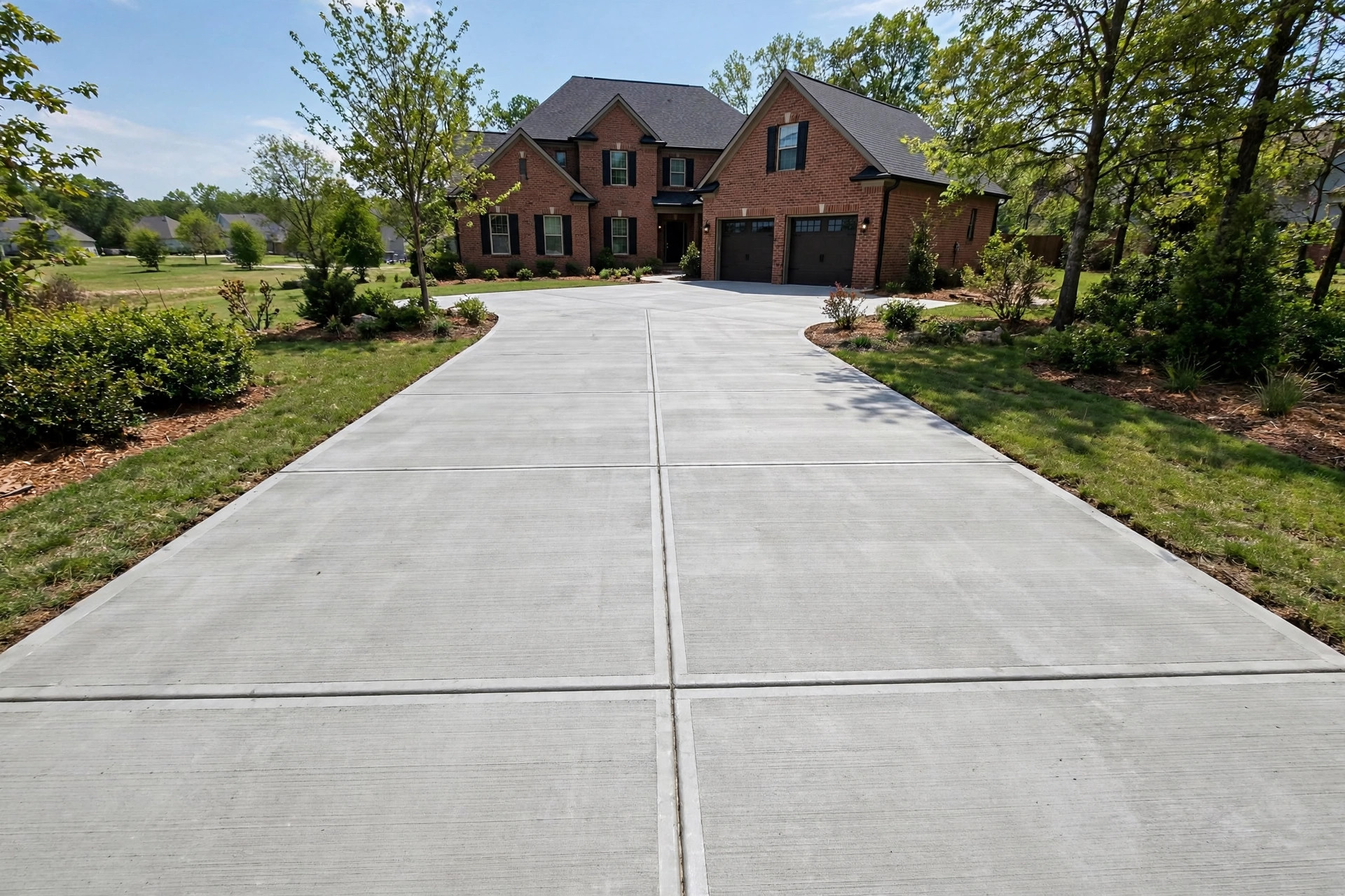 Concrete driveway