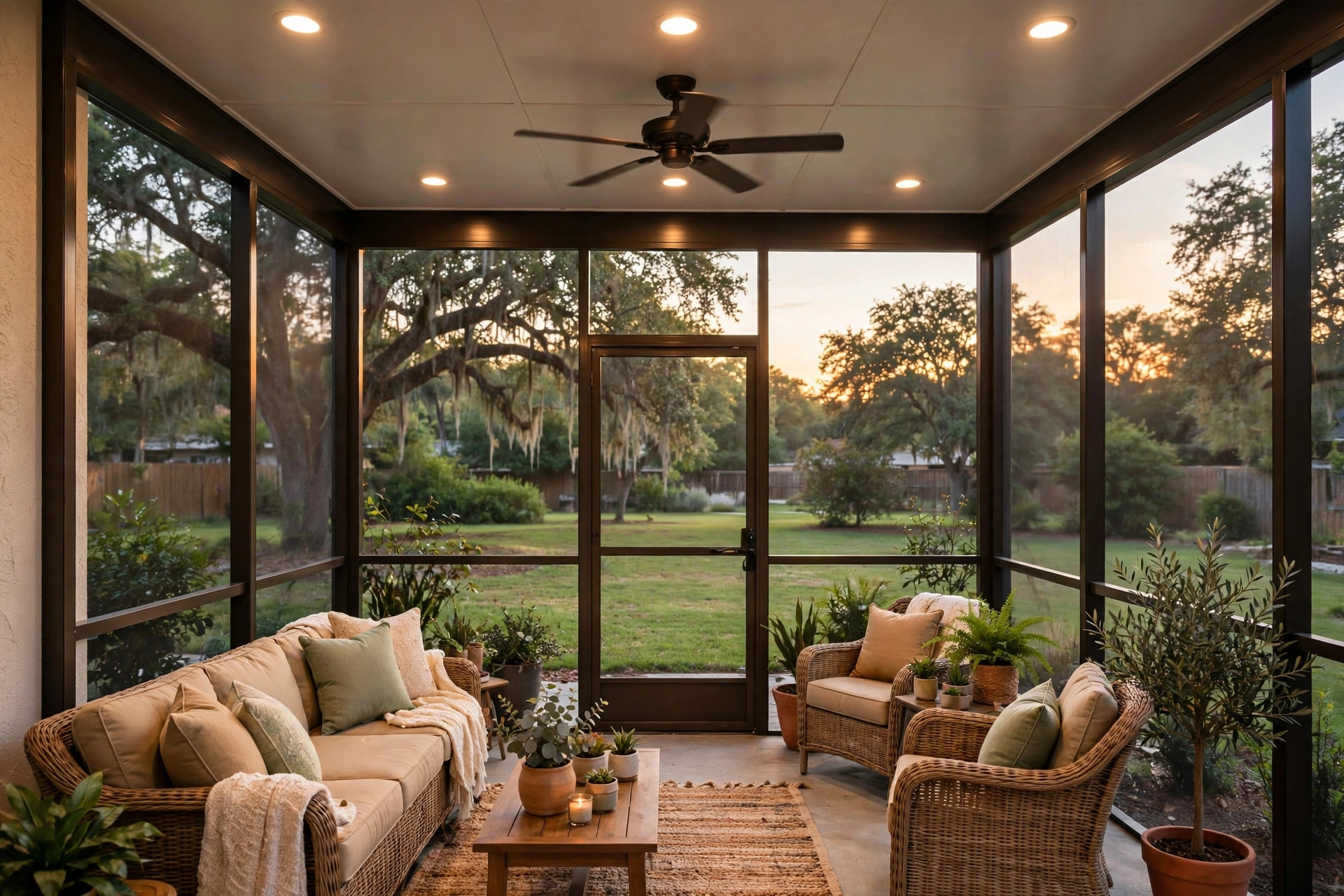 Aluminum screen room enclosure
